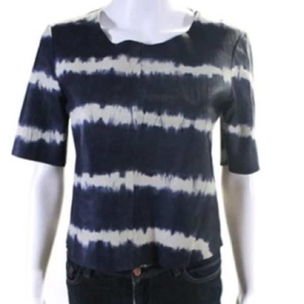 Trina Turk NWT Memphis Tie-Dye Leather Top - Picture 5 of 6